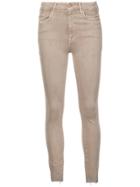 Mother Raw Cuff Skinny Jeans - Nude & Neutrals