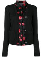 Moschino Layered Effect Shirt Cardigan, Women's, Size: 42, Black, Silk/cotton