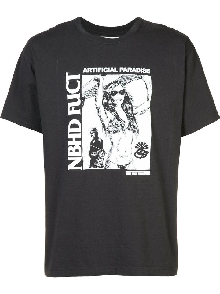Fuct Surfer Print T-shirt, Men's, Size: Xl, Black, Cotton