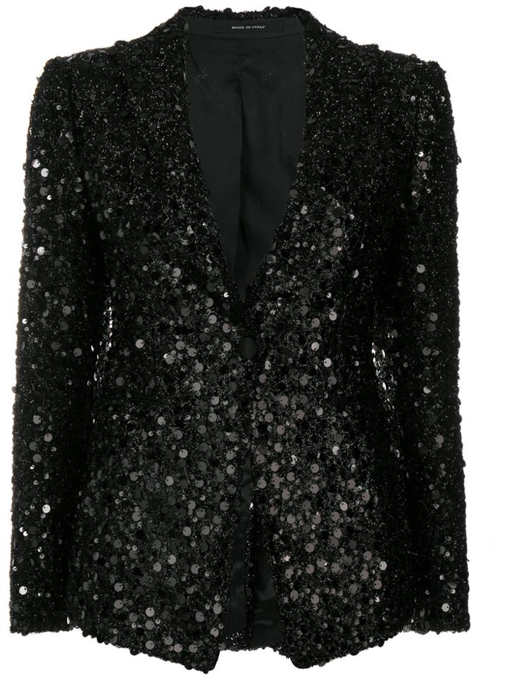Tagliatore Sequin Blazer - Black