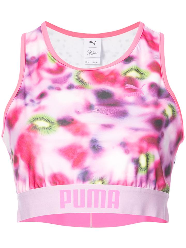 Puma X Sophia Webster Gradient Sports Bra Top - Pink & Purple