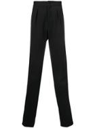 Fendi Double F Logo Stripe Trousers - Black