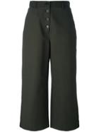 Proenza Schouler High-waisted Cropped Trousers - Green