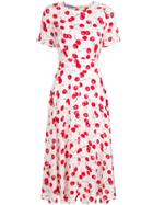 Essentiel Antwerp Flared Cherry Print Dress - Pink & Purple