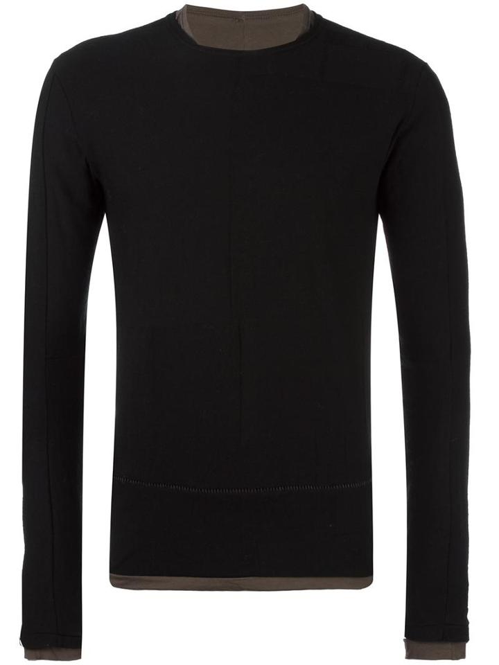 Taichi Murakami Longsleeved T-shirt, Men's, Size: 7, Black, Wool/cotton