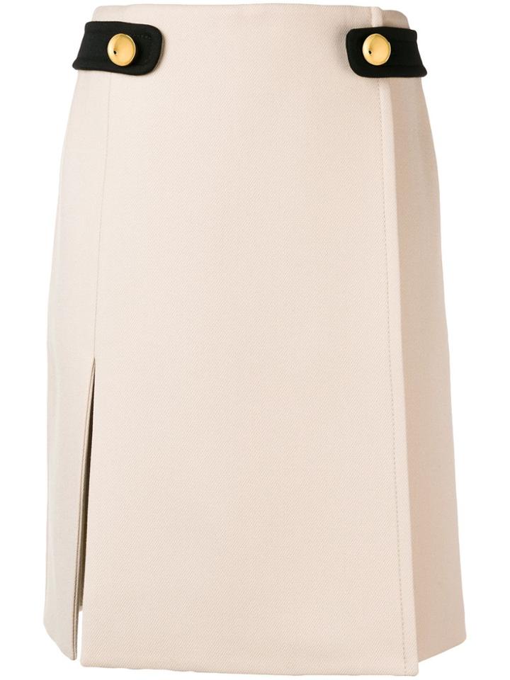 Prada Front Fold Skirt - Neutrals