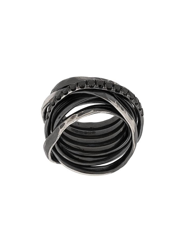 Chin Teo Layered Cage Ring - Metallic