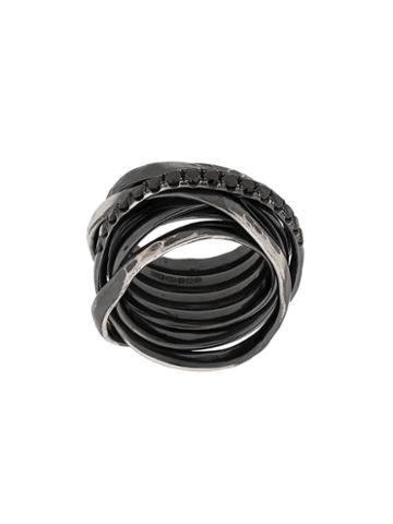 Chin Teo Layered Cage Ring - Metallic