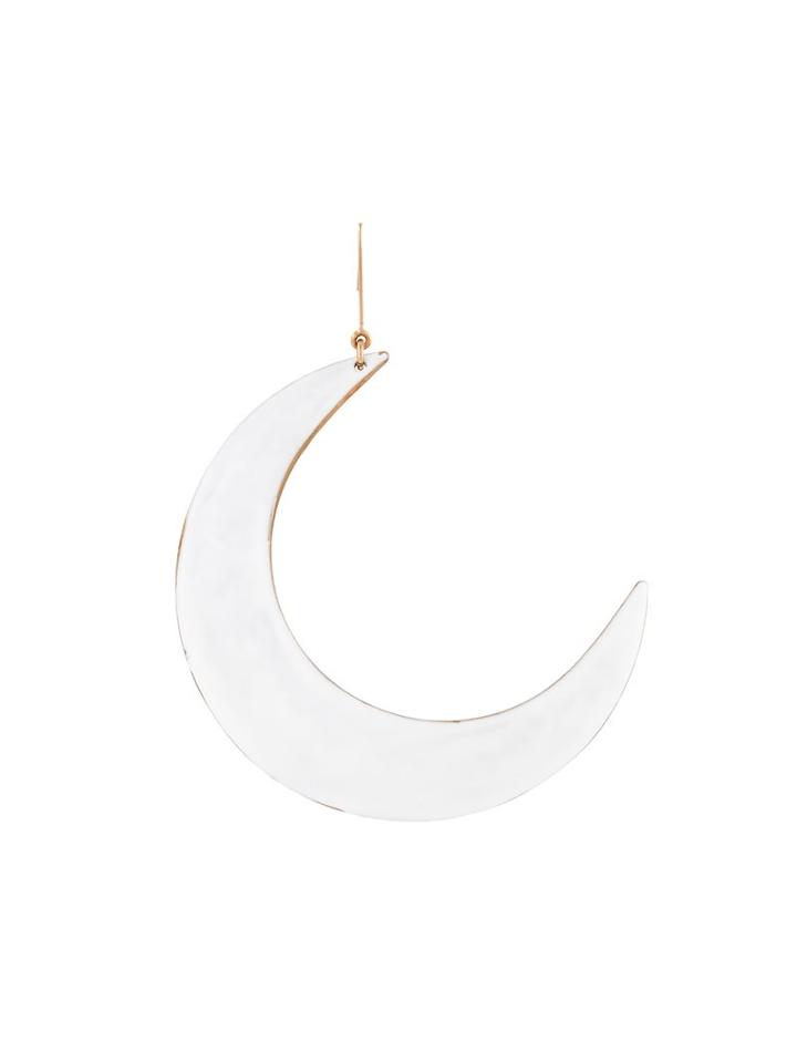 Stella Mccartney Moon Shape Earring, Women's, White