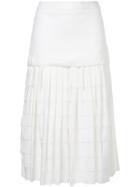 Zeus+dione High-waisted Pleated Skirt - White