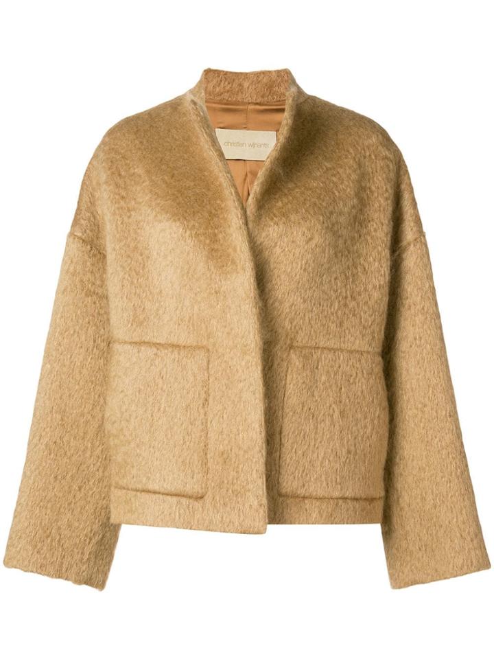Christian Wijnants Oversized Buttoned Coat - Brown