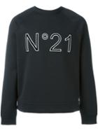 No21 Logo Print Sweatshirt, Men's, Size: Small, Black, Silk/cotton/viscose