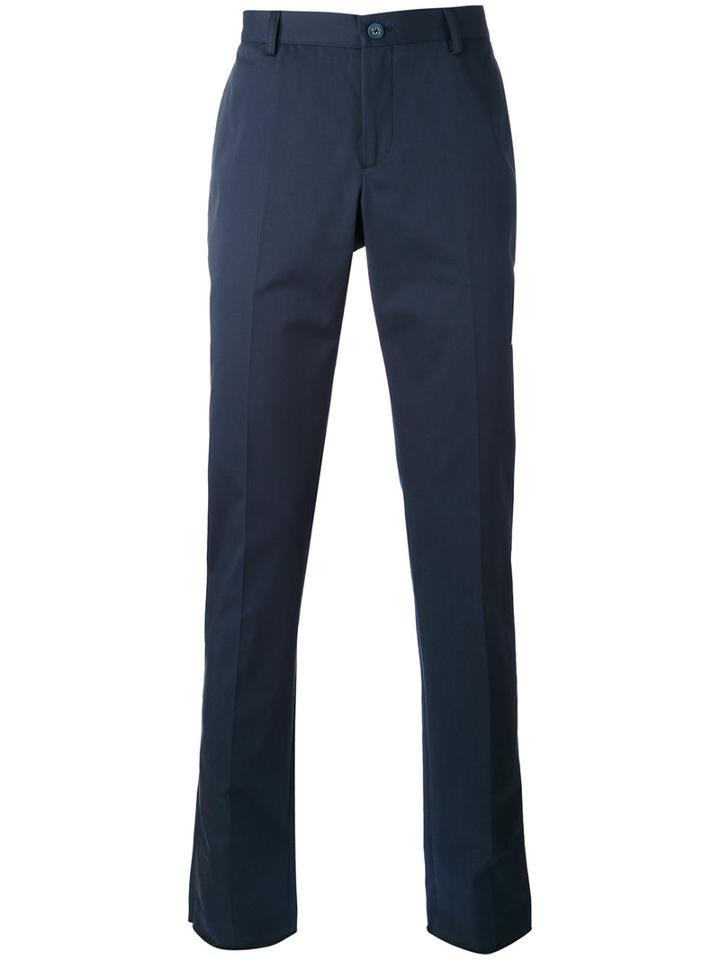 Etro - Slim Fit Chinos - Men - Cotton - 52, Blue, Cotton