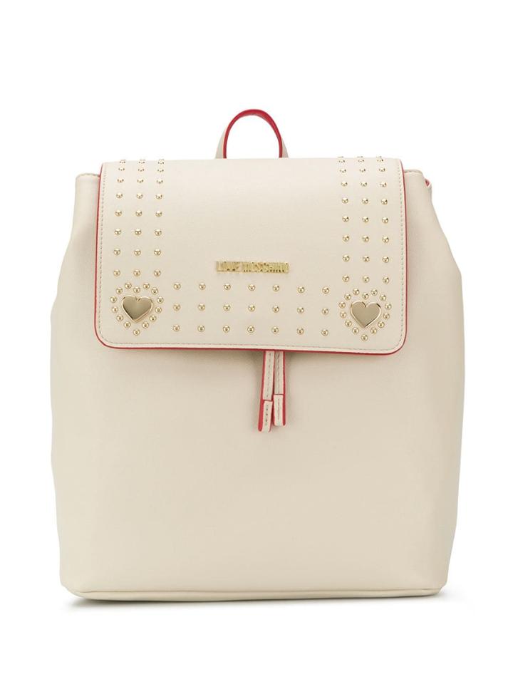 Love Moschino Rounded Stud Backpack - Neutrals