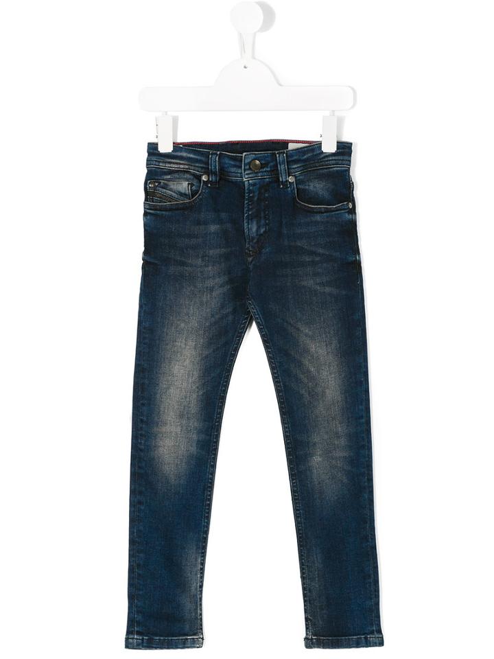 Diesel Kids - Slim Fit Jeans - Kids - Cotton/spandex/elastane - 4 Yrs, Blue