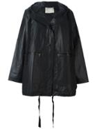 Lanvin Coat, Women's, Size: 34, Black, Silk/polyester/viscose