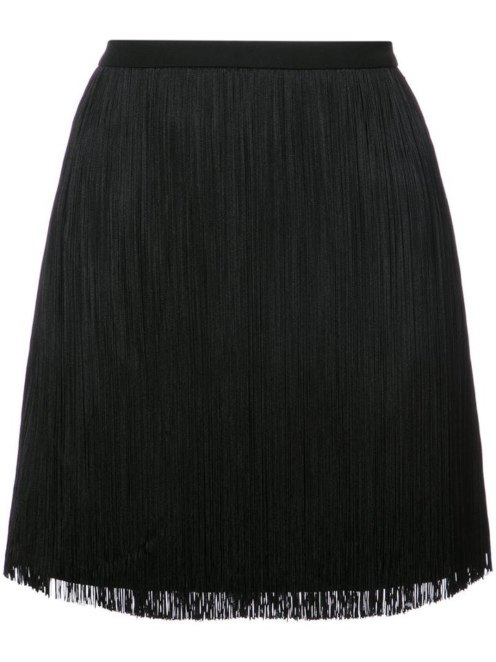Saint Laurent - Tassel Mini Skirt - Women - Silk/acetate/viscose - 38, Black, Silk/acetate/viscose