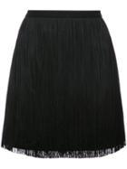 Saint Laurent - Tassel Mini Skirt - Women - Silk/acetate/viscose - 38, Black, Silk/acetate/viscose