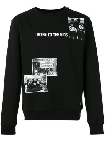 Les (art)ists Listen To The Kid Sweatshirt, Size: Large, Black, Cotton