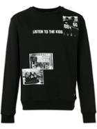 Les (art)ists Listen To The Kid Sweatshirt, Size: Large, Black, Cotton