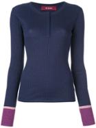 Sies Marjan Kate Lurex Henley Jumper - Blue