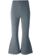 Stella Mccartney Casual Cropped Flared Trousers - Grey