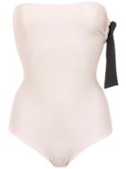 Adriana Degreas One Shoulder Swimsuit - Pink & Purple