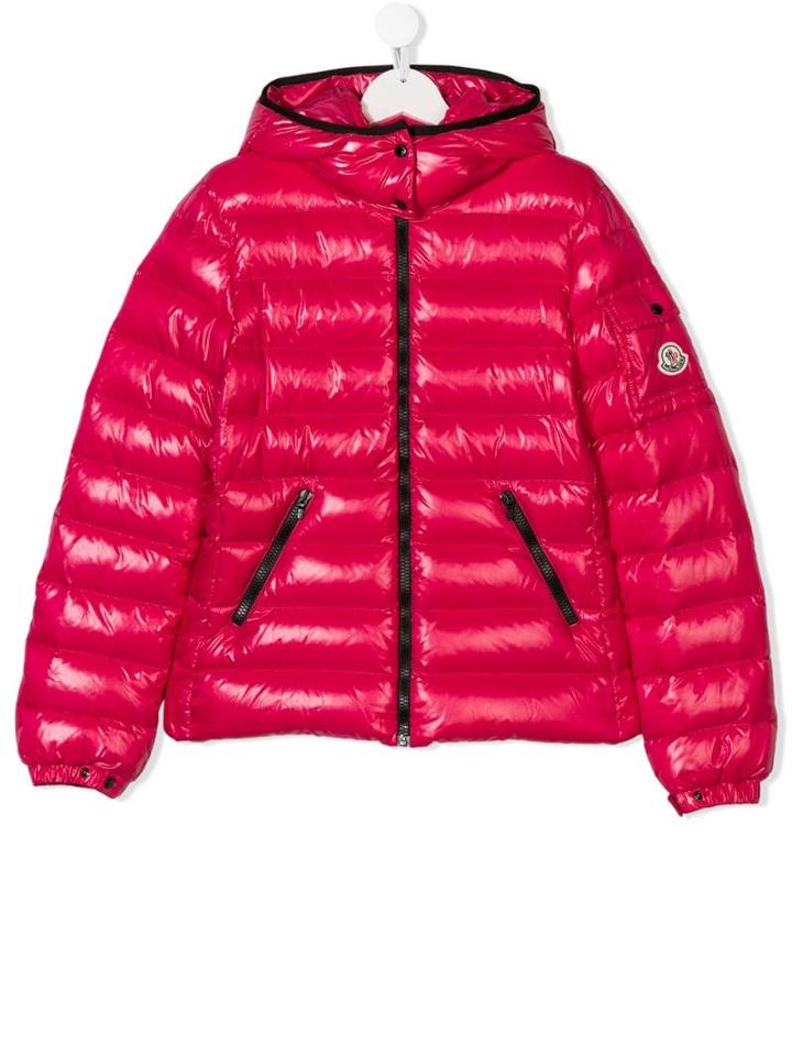 Moncler Kids Teen Hooded Padded Coat - Pink