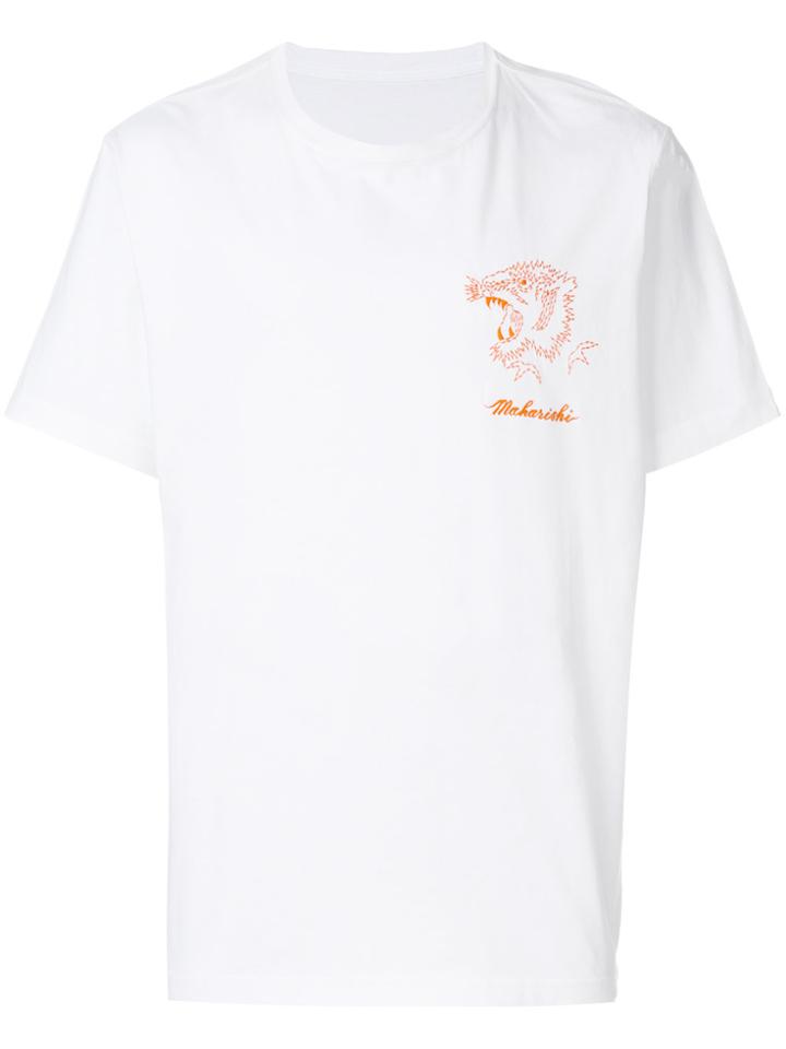 Maharishi Embroidered Tiger T-shirt - White