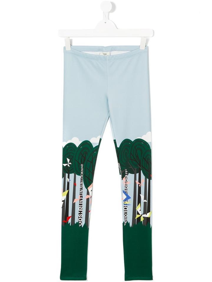Fendi Kids - Printed Leggings - Kids - Polyester/spandex/elastane - 14 Yrs