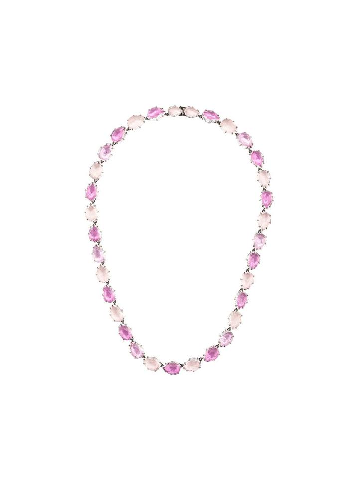 Larkspur & Hawk Caterina Multi Magenta Foil Necklace - Pink