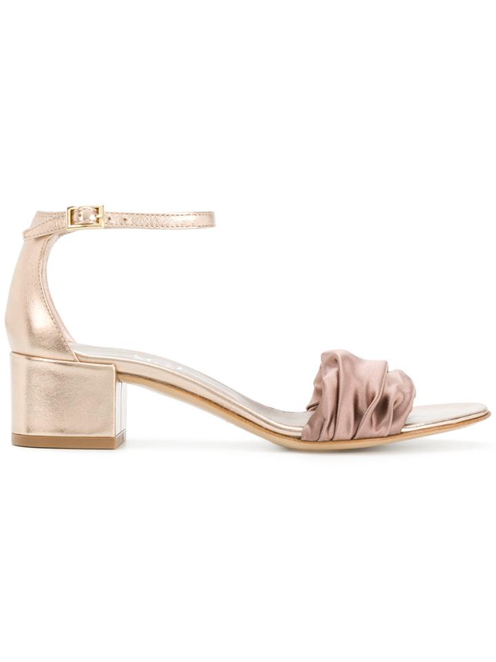 Agl Gathered Strap Sandals - Pink & Purple