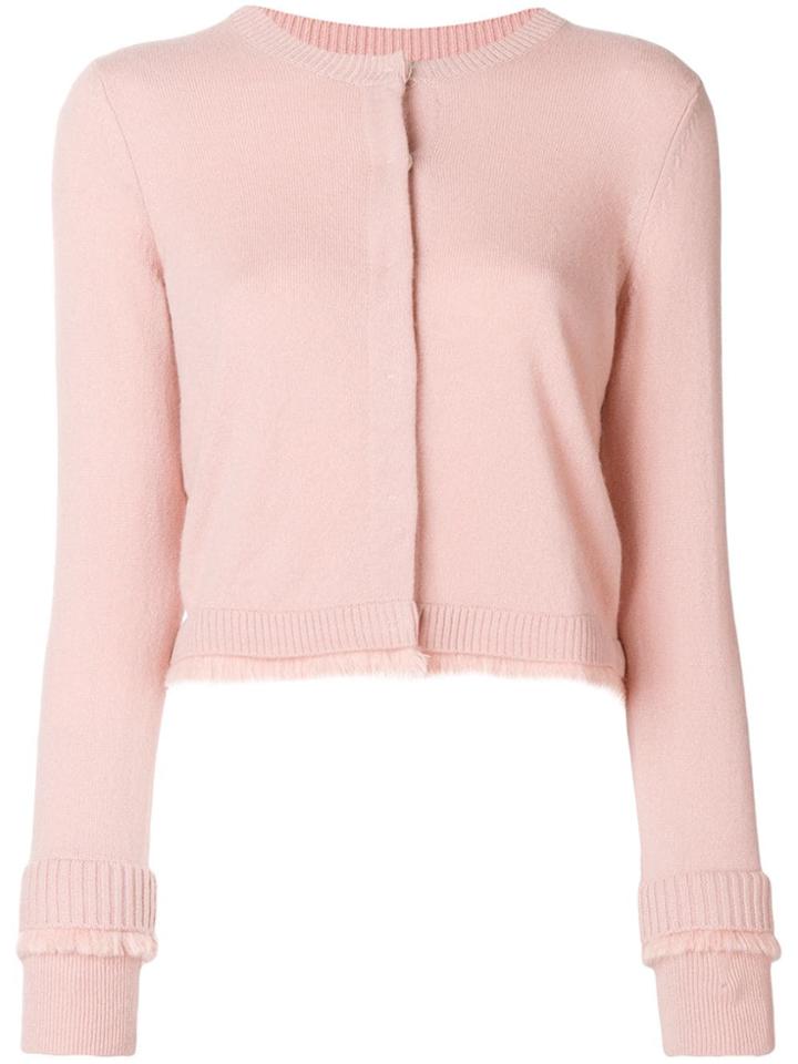 Paule Ka Cropped Cashmere Cardigan - Pink & Purple