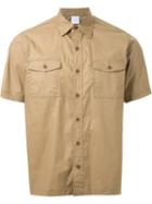 Cityshop Shortsleeved Military Shirt, Men's, Size: L, Brown, Cotton/polyurethane