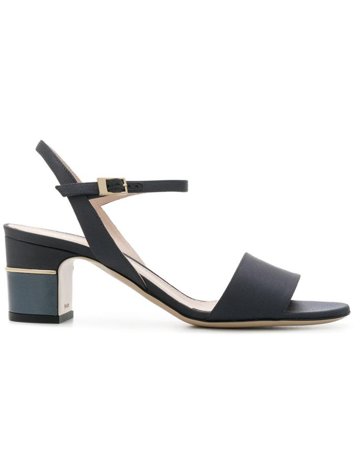 Pollini Block Heel Sandals - Grey