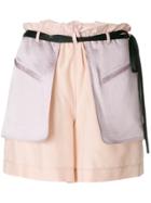 Valentino Panelled Shorts - Nude & Neutrals