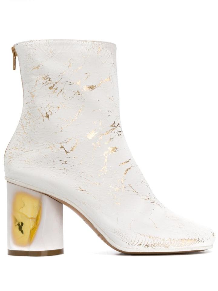 Maison Margiela Crushed Heel Ankle Boots - White