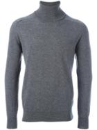 Ami Alexandre Mattiussi Turtleneck Sweater, Men's, Size: Xs, Grey, Cashmere/wool