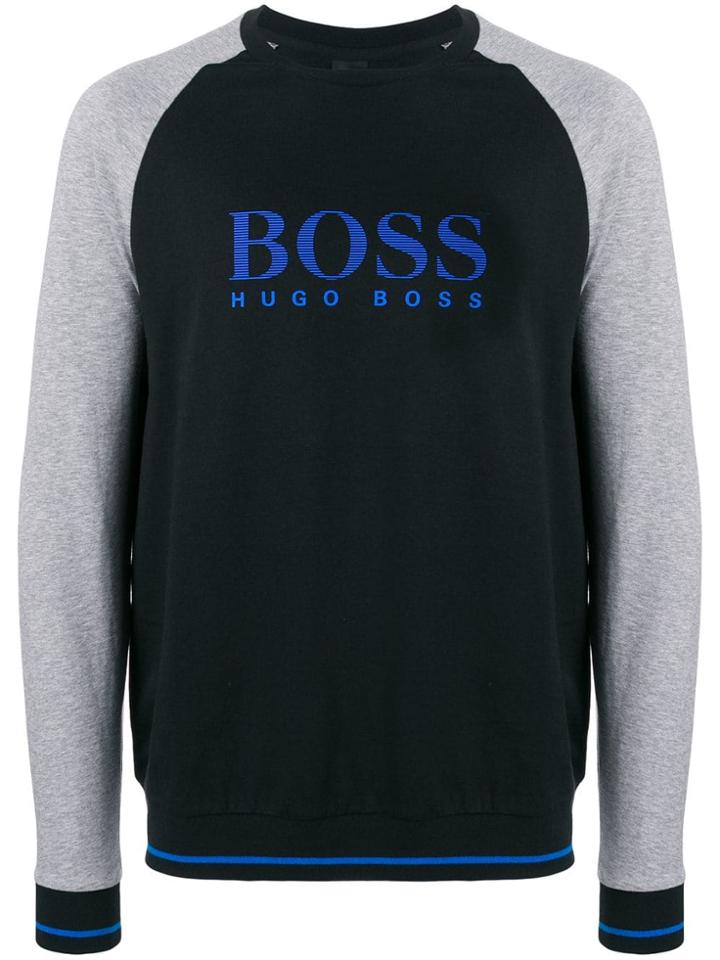 Boss Hugo Boss Brand Logo Jersey Sweater - Black