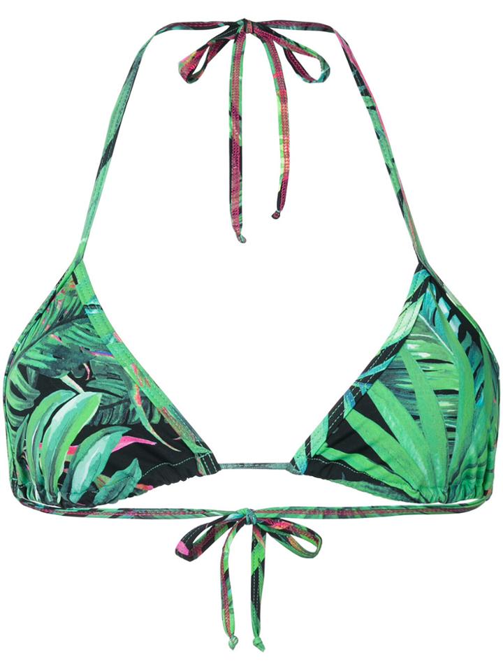 Ermanno Scervino Palm Bikini Top - Green