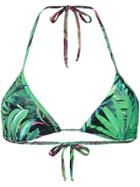 Ermanno Scervino Palm Bikini Top - Green