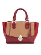 Sarah Chofakian Leather Bicolor Bag, Women's, Red