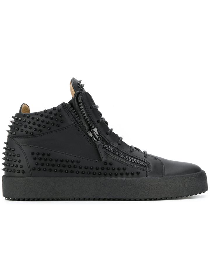 Giuseppe Zanotti Design Kriss Stud Hi-top Sneakers - Black
