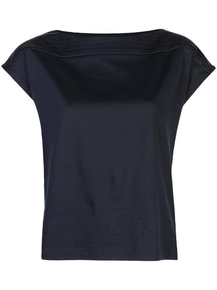 A Plan Application Cap Sleeved T-shirt - Blue