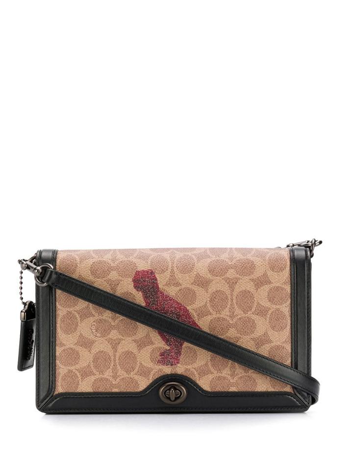 Coach T-rex Logo Shoulder Bag - Black