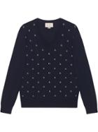 Gucci G Dot Jacquard Jumper - Blue