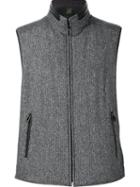 Corneliani Reversible Zipped Vest, Men's, Size: 54, Grey, Silk/cashmere/virgin Wool