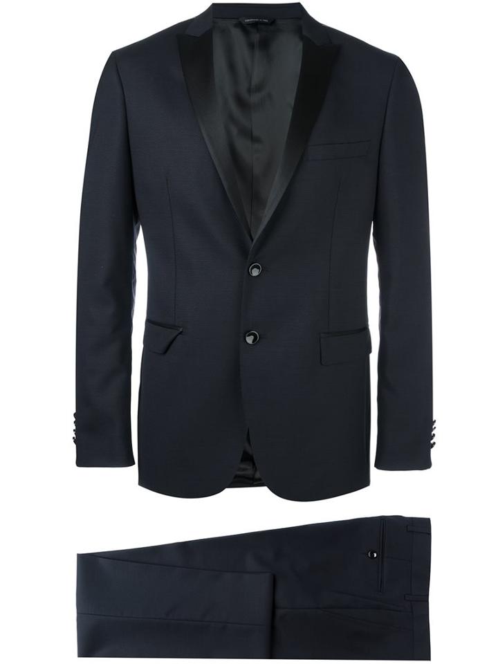 Tonello Two Piece Suit, Men's, Size: 48, Blue, Spandex/elastane/acetate/viscose/virgin Wool