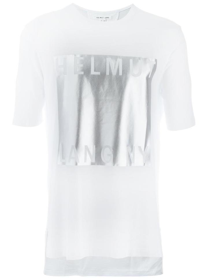 Helmut Lang Film Print T-shirt, Men's, Size: Small, White, Cotton/modal