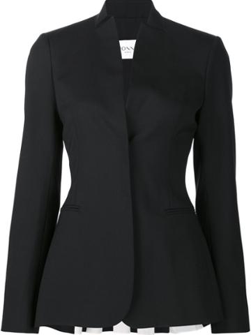 Vionnet Back Pleat Fitted Jacket, Women's, Size: 42, Black, Silk/spandex/elastane/wool